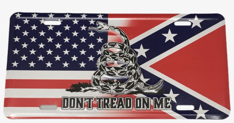 Don't Tread On Me Confederate Transition Flag License - Dont Tread On Me Rebel Flag, transparent png