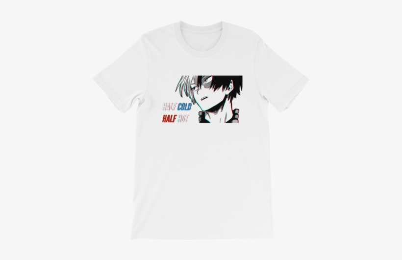 Half Cold Half Hot Todoroki Short Sleeve Unisex T Shirt - T-shirt, transparent png