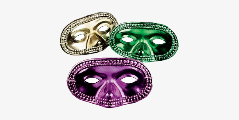 Fun Express Metallic Mardi Gras Half Masks, transparent png