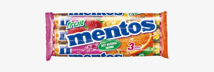 Mentos Chewy Dragees Fruit 8 X 38g - Gunz Mentos Mint Chewy Candies 38 G 3-pieces, transparent png
