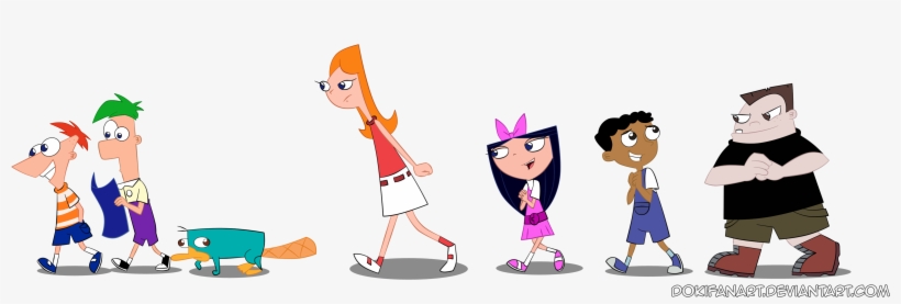 The - Phineas And Ferb Walking, transparent png