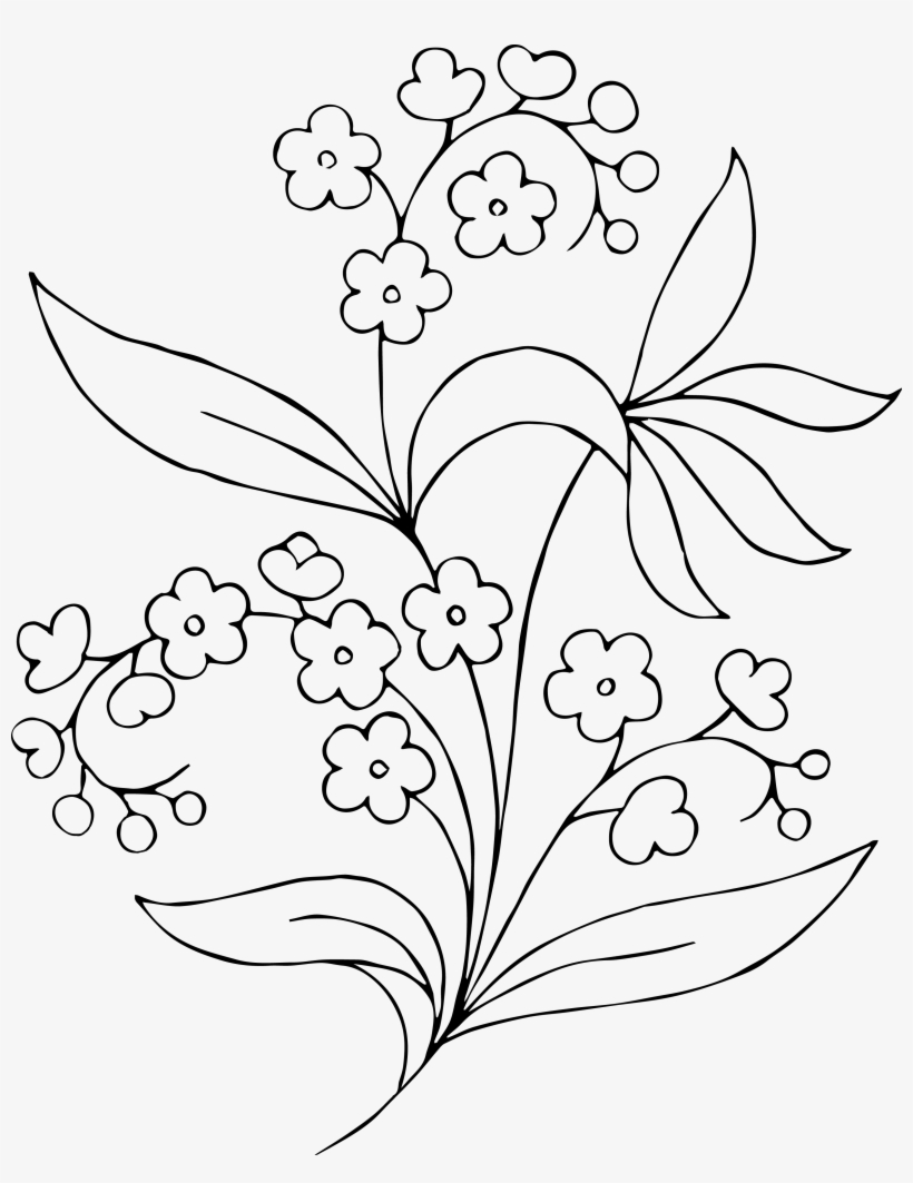 Jpeg Download Png - Free Clip Art Flowers Black And White, transparent png
