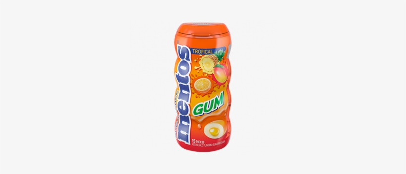 Mentos Gum Tropical Flavor -sku - Mentos Pure White Chewing Gum, Sweet Mint - 15 Pieces, transparent png