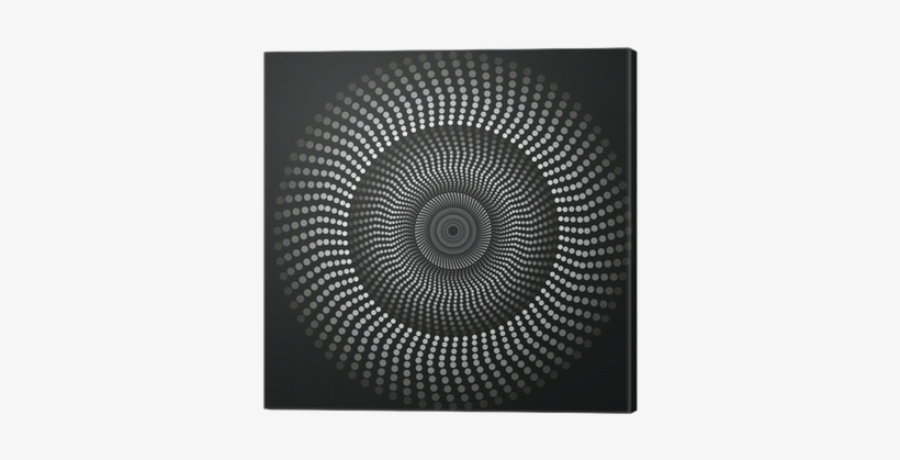 Black And White Circles Round Frame Canvas Print • - Oct Club Party Flyers, transparent png