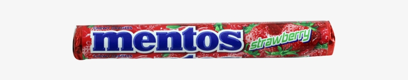 Mentos Strawberry Roll - Mentos Chewy Mints, Strawberry - 1.32 Oz Roll, transparent png