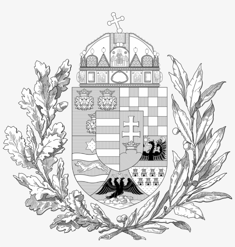 Coat Of Arms Of The Lands Of The Holy Hungarian Crown - Illustration, transparent png