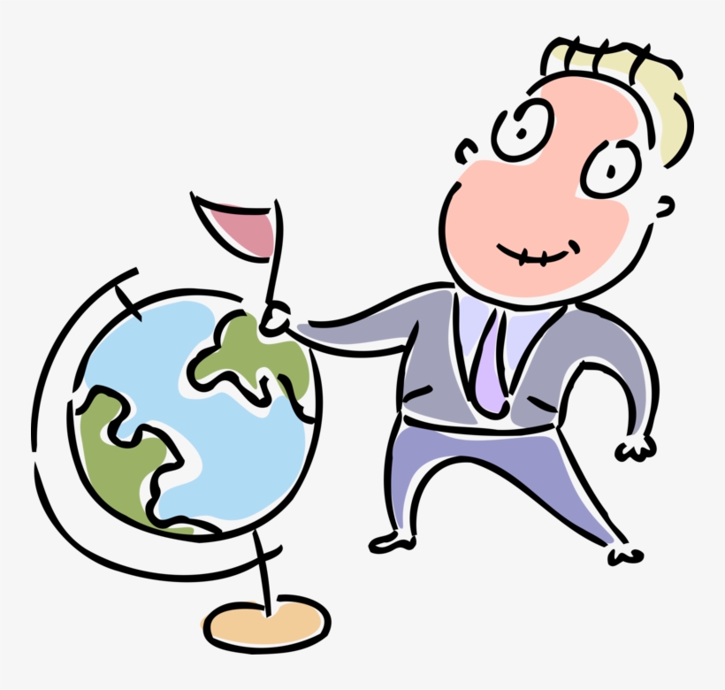 Vector Illustration Of Businessman Plants Flag On Three-dimensional,, transparent png