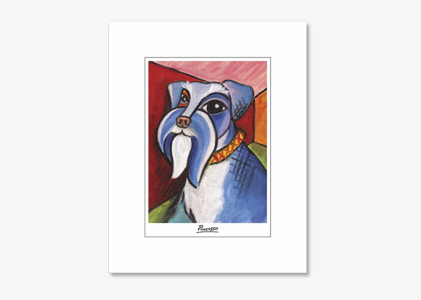 Schnauzer Pawcasso Matted Print - Schnauzer - Pawcasso - Key Chain, transparent png