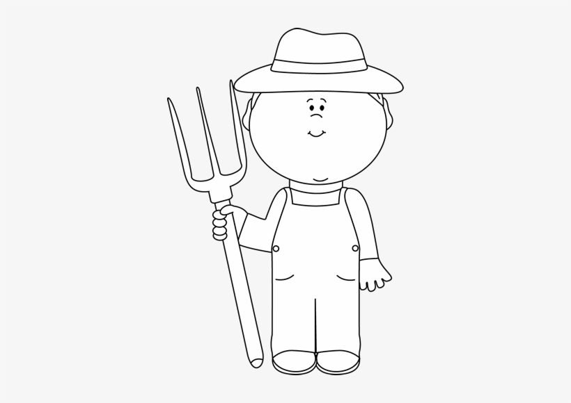 Farm Clipart Black And White Many Interesting Cliparts - Farmer Black And White Clip Art, transparent png
