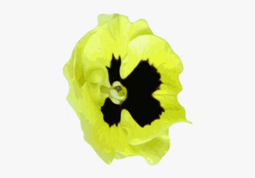 Small - Gelbes Schwarzes Pansy Stein-wurfskissen Kissen, transparent png