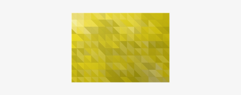 Yellow Glossy Background From Triangles Poster • Pixers® - Triangle, transparent png