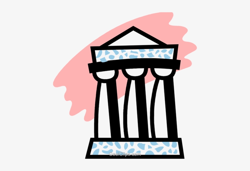 Greek Columns Royalty Free Vector Clip Art Illustration - Illustration, transparent png