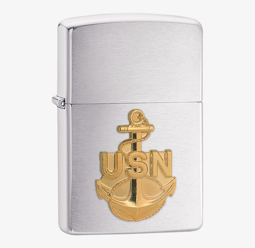 #280anc Br Chr Navy Anchor - Usn Zippo, transparent png