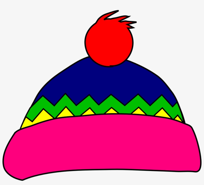 Hat Wool Winter Warm Pink Blue Red Green Yellow - Winter Hat Clipart, transparent png