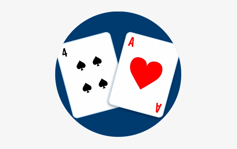 A Four Of Spades And An Ace Of Hearts - Ace Of Hearts, transparent png