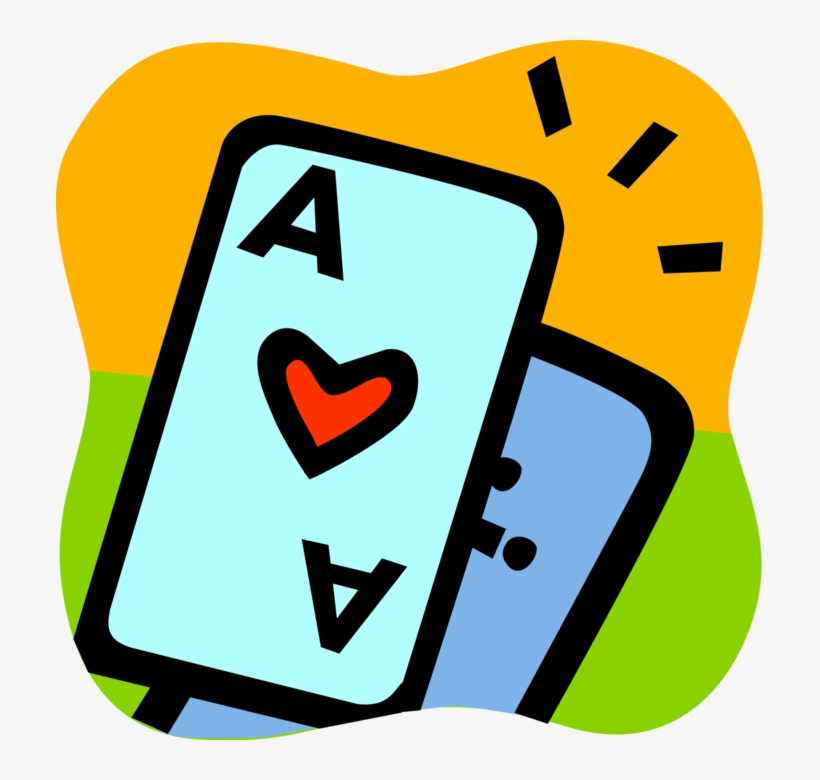 Vector Illustration Of Ace Of Hearts Casino And Gambling - Child, transparent png