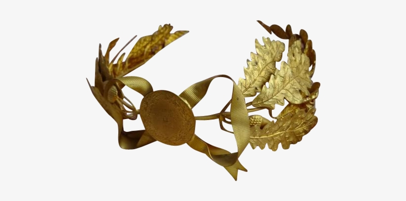 Delicious Gleaming Gilt Metal Laurel And Oak Leaf Wreath - Fiddler Crab, transparent png