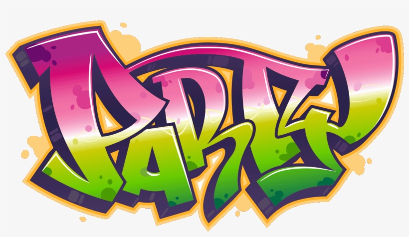 Sticker Graffiti Party Ambiance Sticker Col Sand A038 - Party Graffiti, transparent png
