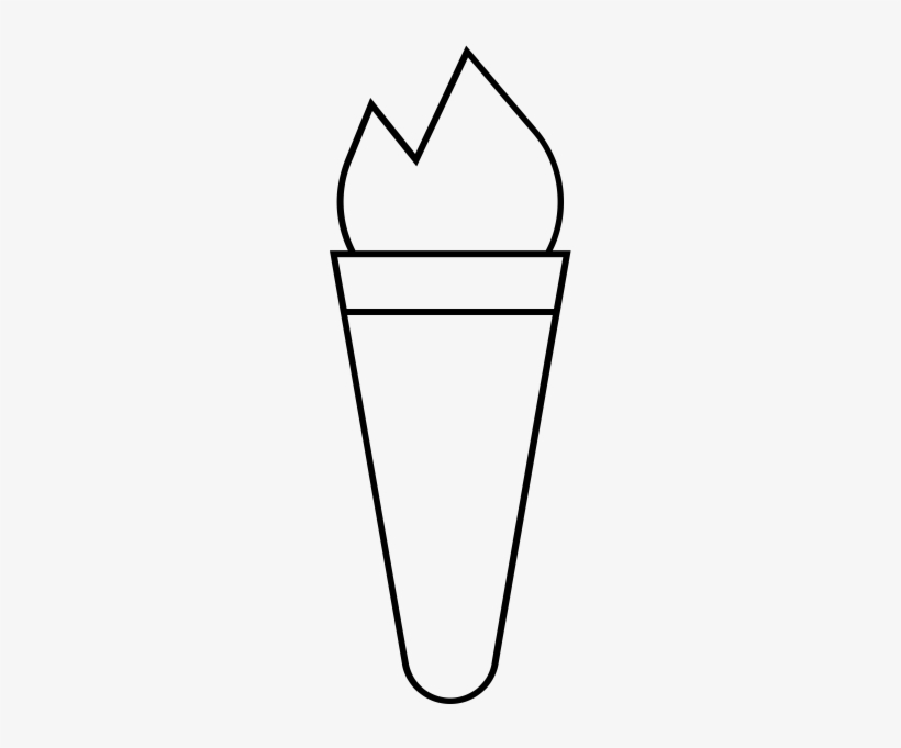 Olympic Torch By Acid Beast From Noun Project - Line Art, transparent png