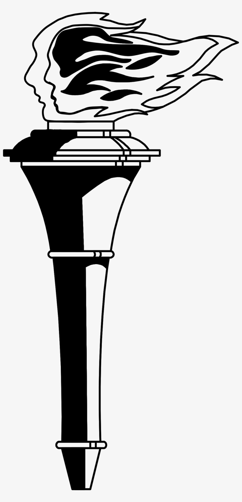 19 Torch Clipart Black And White Download Huge - Clip Art Black And White Torch, transparent png