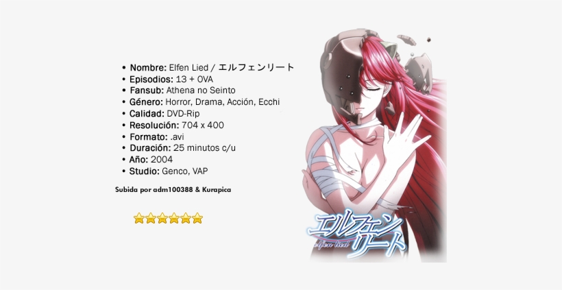 Otro Copy-paste Pero Se Los Dejo Por Que Es De Exelente - Elfen Lied Vs Death Note, transparent png