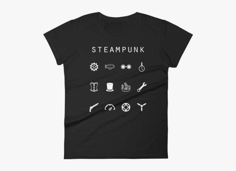 Steampunk Fitted Women's T-shirt - Hippo T Shirts, transparent png