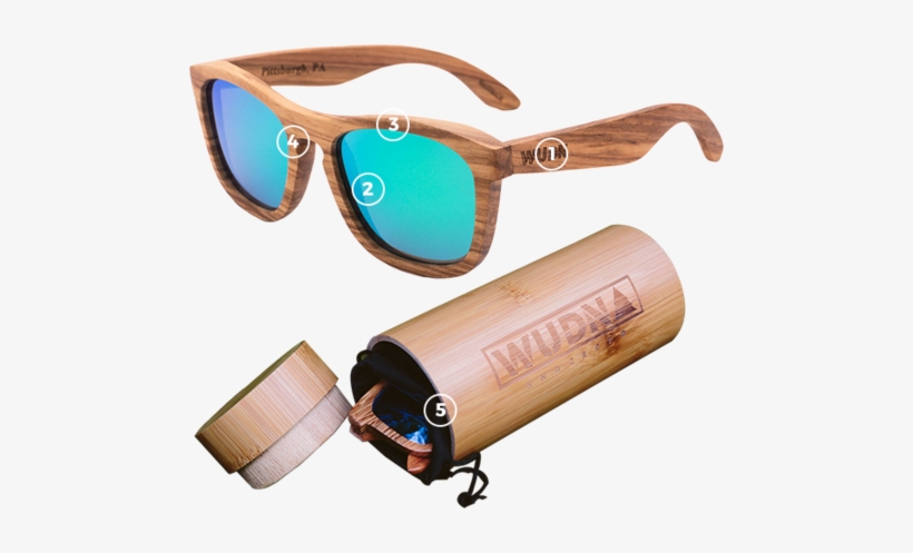 Handmade Walnut Cat-eye Sunglasses - Sunglasses, transparent png