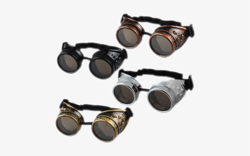 Vintage Steampunk Goggles - Men's Sunglass Steampunk Goggles, transparent png
