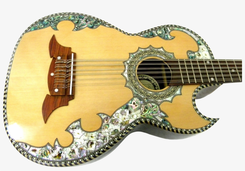 Paracho Elite Alvarado Bajo Sexto Mountain Village, - Guitar, transparent png