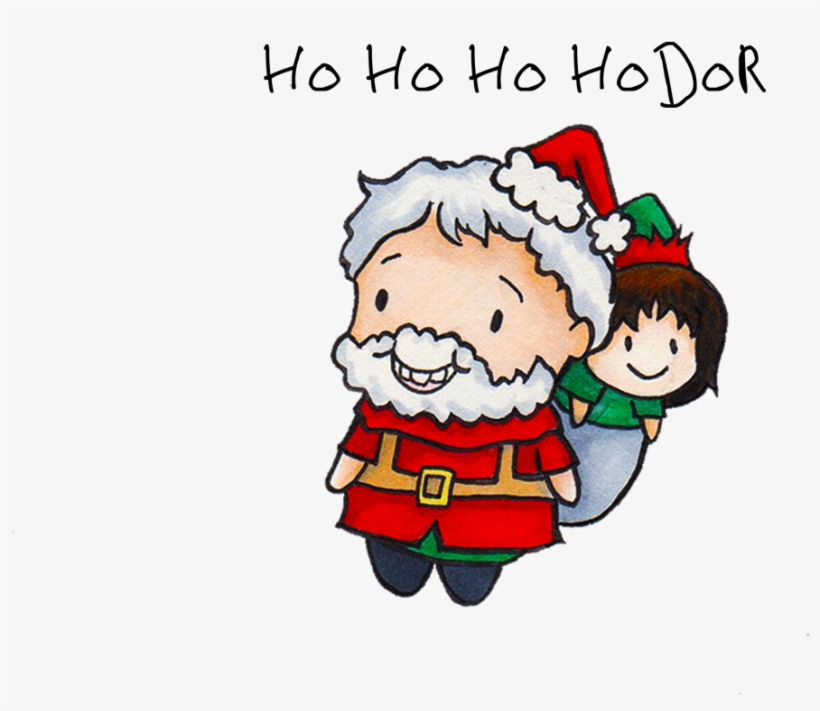 Adorable Arya And Hodor Greeting Card Designs By Charsheeeshop - Cartoon, transparent png