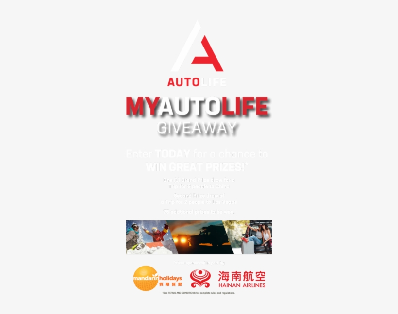 Auto Life Win A Grand Prize Of A Trip For 2 To China - Hainan Airlines, transparent png