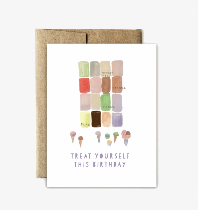 Ice Cream Birthday Card - Greeting Card, transparent png