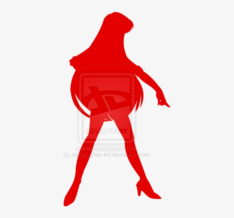 Sailor Mars Silhouette By Sarahughey-art - Sailor Mars Silhouette, transparent png