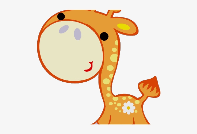 Giraffe Cartoon Pictures Cute - Look Mi Baby Giraffe Nice Aluminium Sports Water Bottle, transparent png