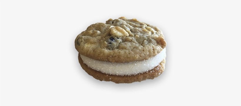 Two White Chocolate Chip And Cranberry Cookies With - Cranberry, transparent png
