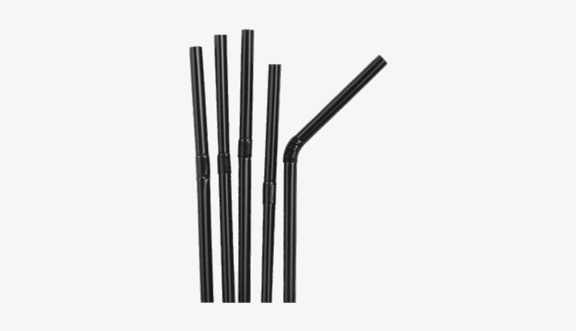 Black Bendy Straws - Straw Black, transparent png