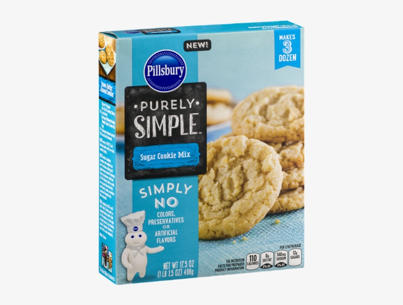 Pillsbury Purely Simple Cookie Mix, Sugar - 17.5 Oz, transparent png