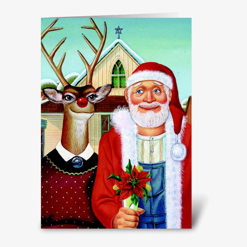 Merry Christmas, Deer Greeting Card - Christmas, transparent png