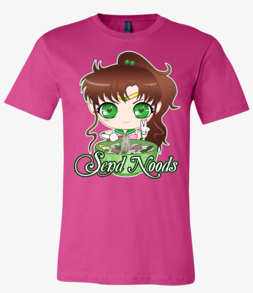 Sailor Jupiter Send Noods Bella Unisex Tee - Pink Coke T Shirt, transparent png