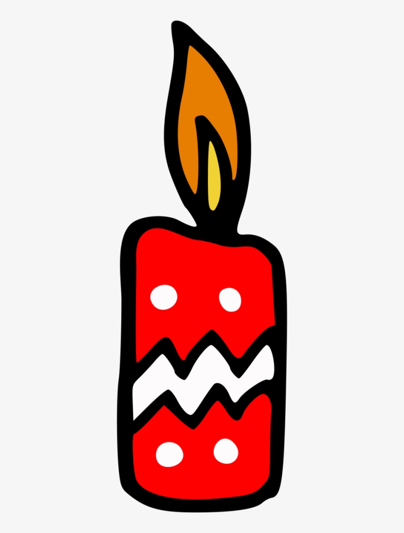 Hand Painted A Red Candle In Winter With Transparent - Vela Roja, transparent png