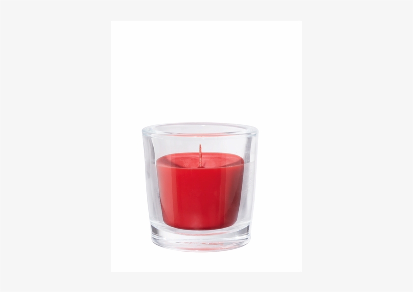 Candle In Glass, Red - Candle, transparent png