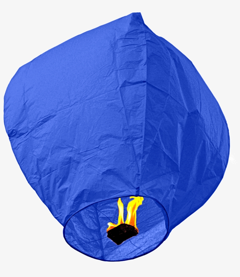 Fireworks Video Of Sky Lantern Dark Blue - Flying Sky Lantern Png, transparent png