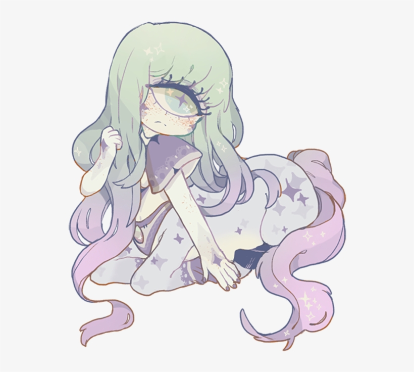 Hair Nose Mammal Vertebrate Fictional Character Purple - Cyclop Pastel Girl, transparent png
