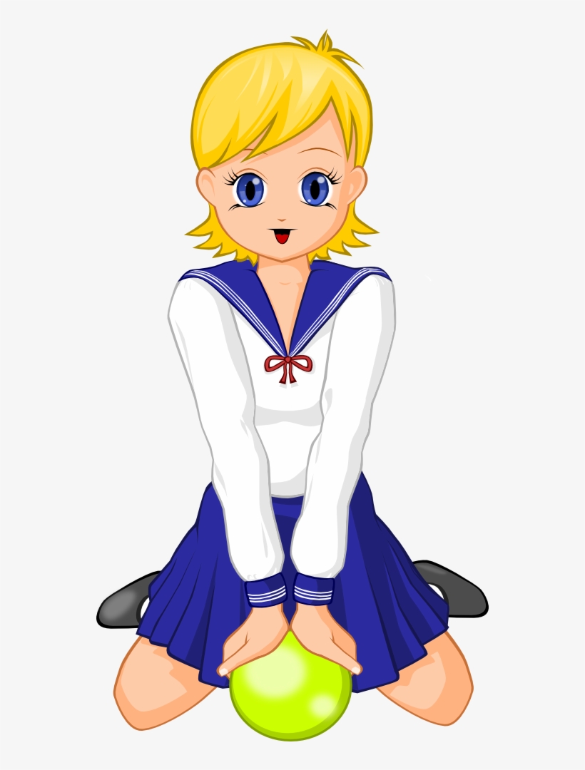 Anime School Girl Line Art - Anime Schoolgirl, transparent png