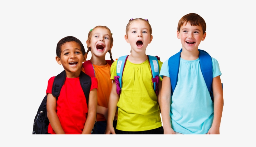 Happy Kids Wearing Backpack - Da Vinci Academy, transparent png