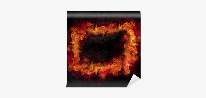 Fire Frame Isolated On Black Background Wall Mural - Pleasures From Hell - Shake - Download, transparent png