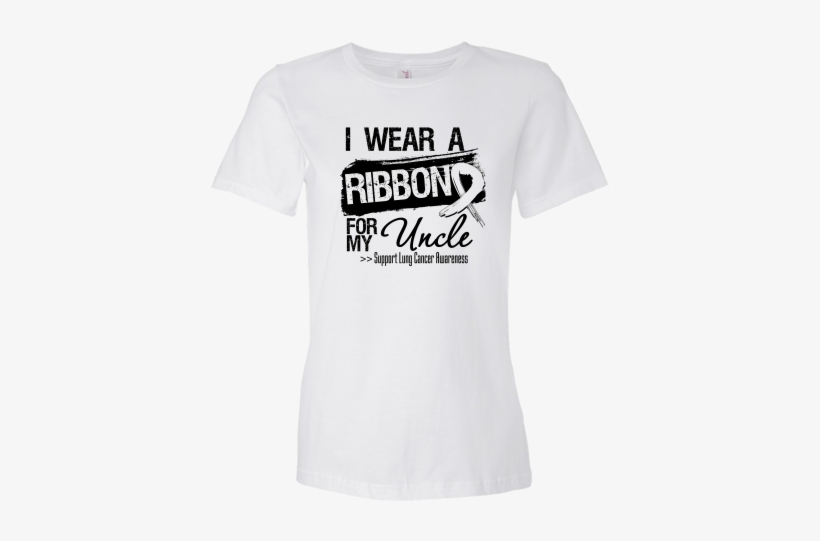 I Wear A Lung Cancer Ribbon For My Uncle Shirts - Lung Cancer Symbol Shirts, transparent png