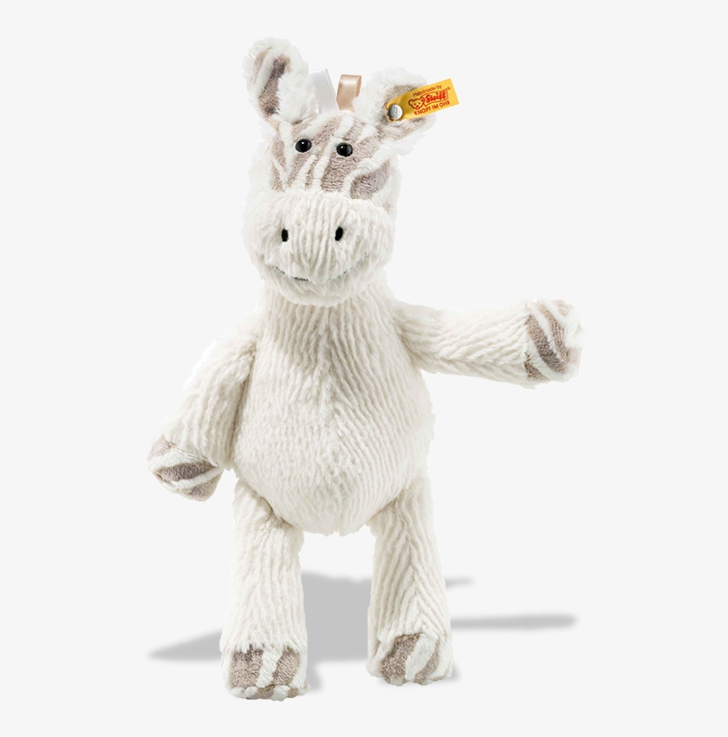 Steiff Bear - Soft Cuddly Friends Steiff Stripie Zebra Cream 30cm, transparent png
