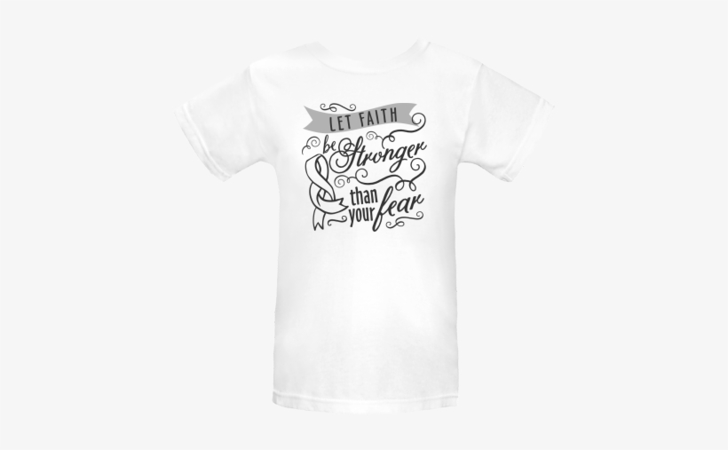 Lung Cancer Let Faith Be Stronger Than Your Fear Women's - Awareness Ribbon, transparent png