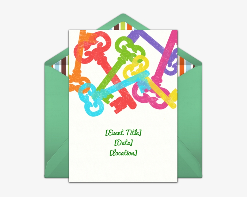 Customizable House Keys Online Invitations - Party, transparent png